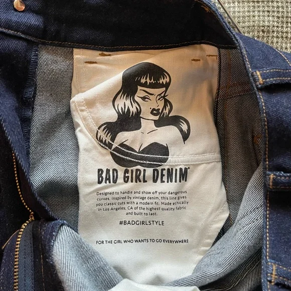 Bad Girl Denim - Vixen by Micheline Pitt High Waisted Skinny Jeans - Picture 4 of 5